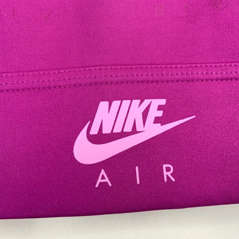 Nike Air Womens Medium Support Sports Bra Magenta Purple Monogram Logo Small